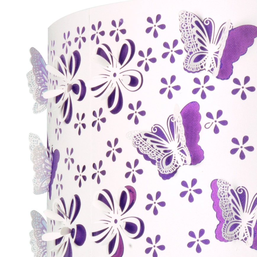 ONLI - Hängeleuchte für Kinder TITILLA 1xE27/22W/230V violett/weiß