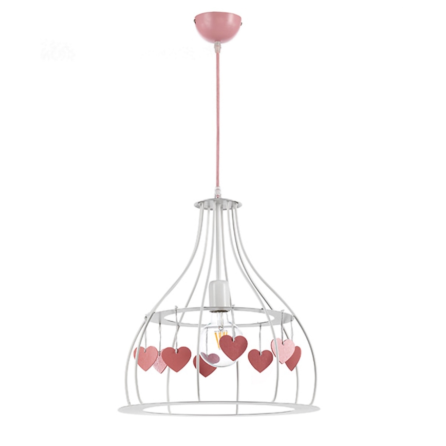 ONLI - Hängeleuchte für Kinder TITTA 1xE27/22W/230V rosa