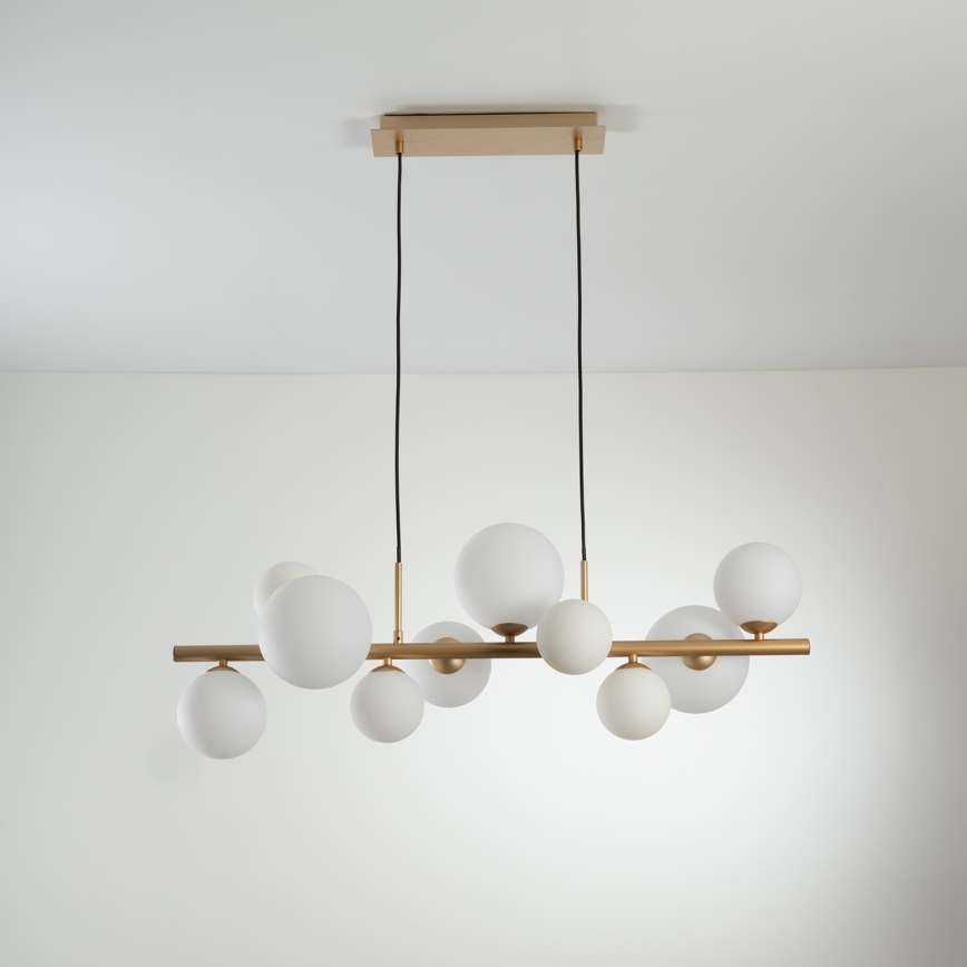 ONLI - Hängeleuchte PALOMA mit Seilaufhängung, 10xG9/3W/230V, goldfarben