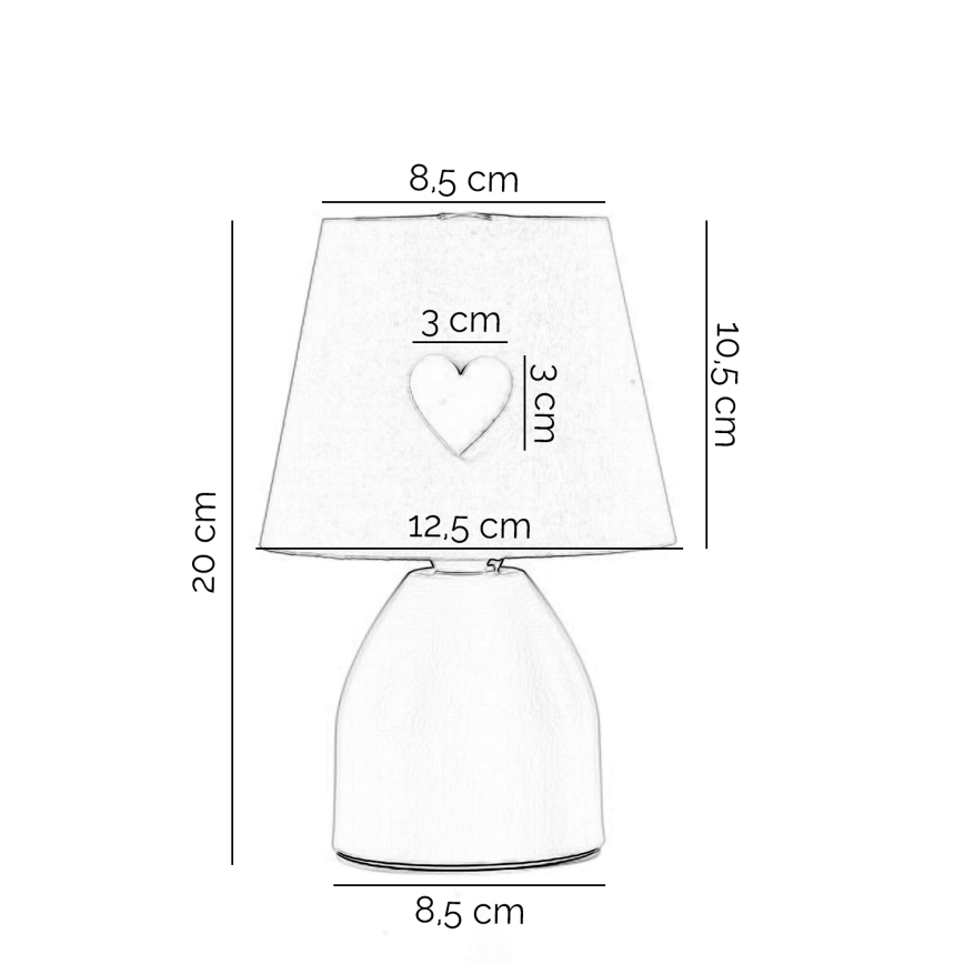 ONLI - Kinderlampe TITTA 1xE14/6W/230V 20 cm weiß