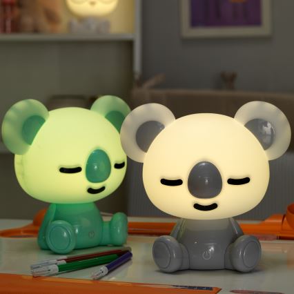 ONLI - Dimmbares LED-Kinder-Nachtlicht PUPPIES LED/3W/230V 20 cm Koala/Grün