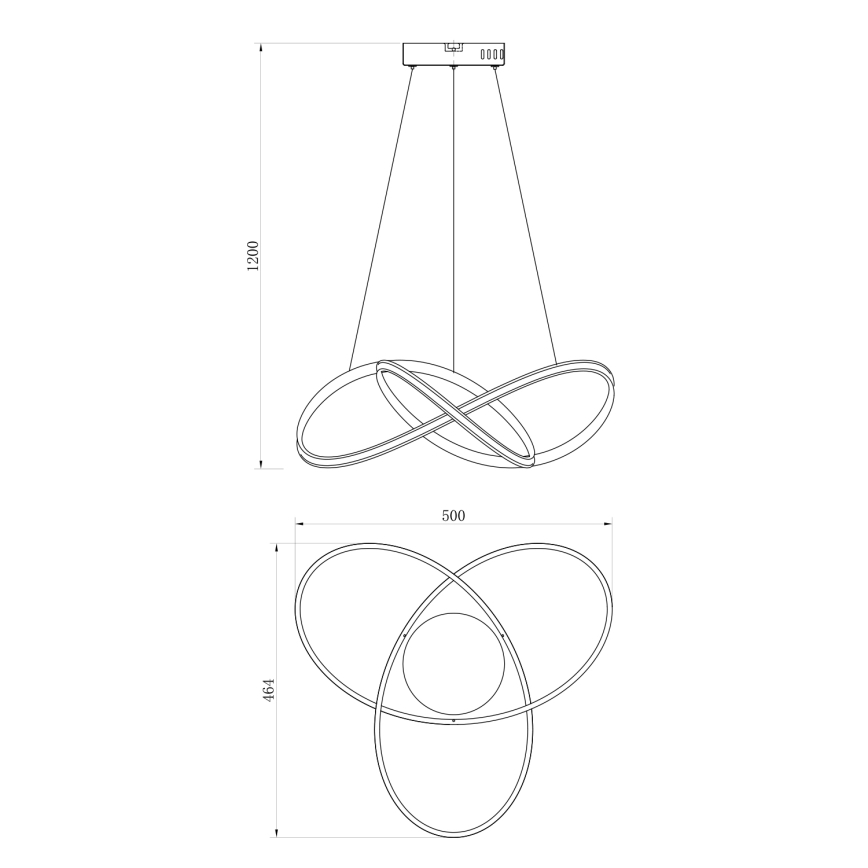 ONLI - LED-Hängeleuchte DAFNE LED/30W/230W 4000K schwarz