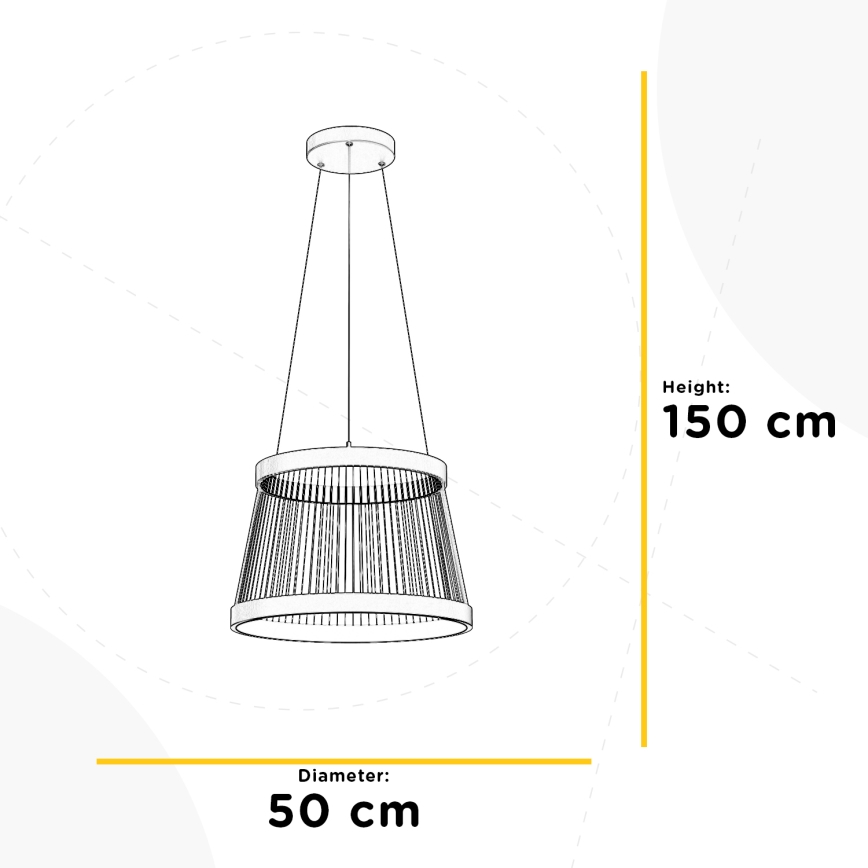 ONLI - LED-Hängeleuchte MATE LED/40W/230V 4000K schwarz
