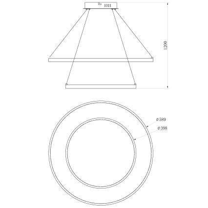 ONLI - LED-Hängeleuchte mit Kabelaufhängung NOELIA LED/30W/230V schwarz