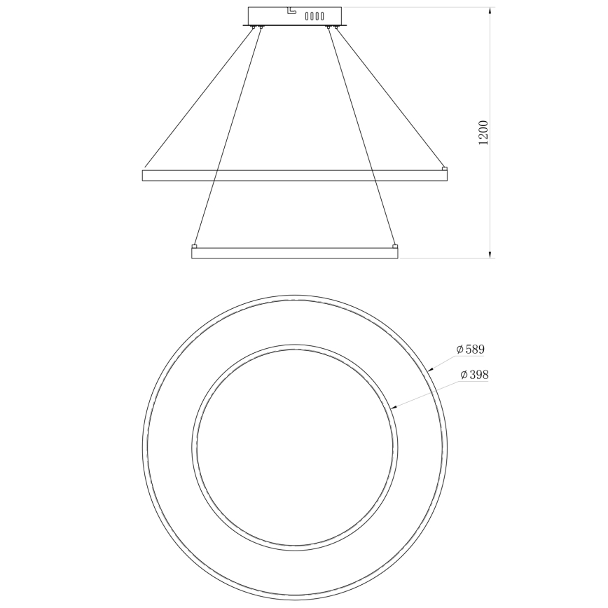 ONLI - LED-Hängeleuchte mit Kabelaufhängung NOELIA LED/30W/230V schwarz