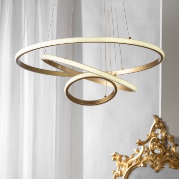 ONLI - LED-Pendelleuchte NOELIA mit Kabelaufhängung LED/40W/230V, goldfarben