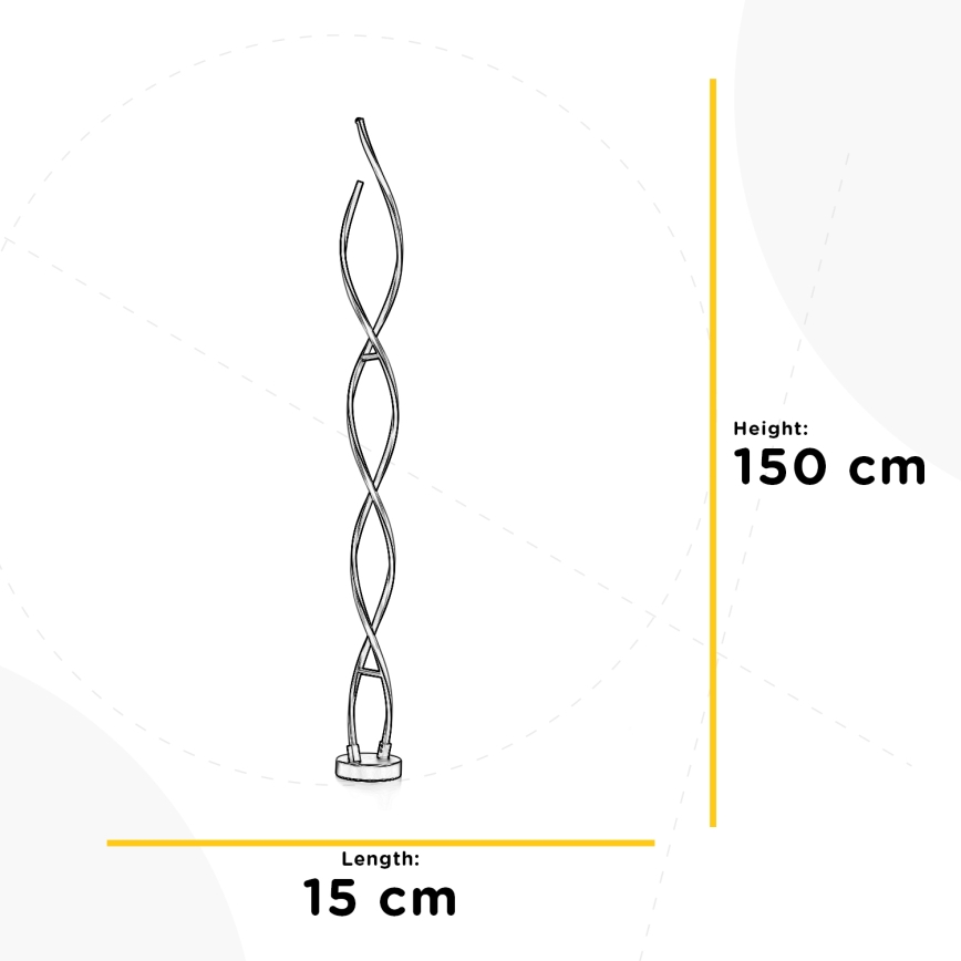 ONLI - LED-Stehleuchte DNA LED/24W/230V 4000K silbern