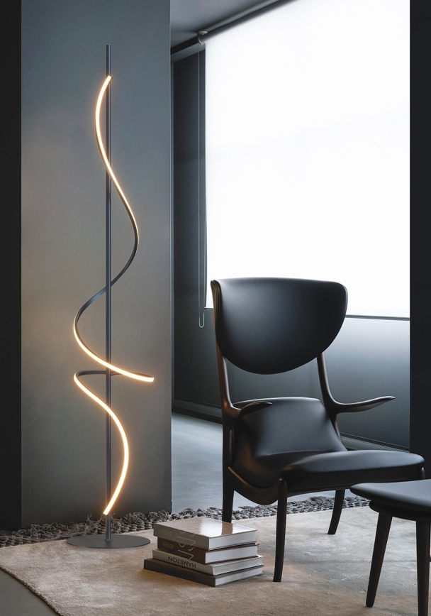 ONLI - LED-Stehleuchte TWIST LED/24W/230V 4000K schwarz