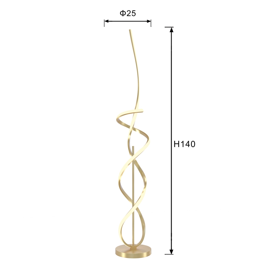 ONLI - LED-Stehleuchte TWIST LED/31W/230V 4000K golden