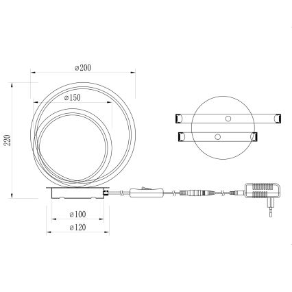 ONLI - LED-Tischlampe NOELIA LED/10W/230V 22 cm goldfarben