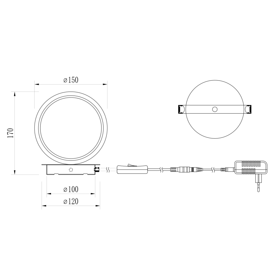 ONLI - LED Tischlampe NOELIA LED/4W/230V 17 cm schwarz