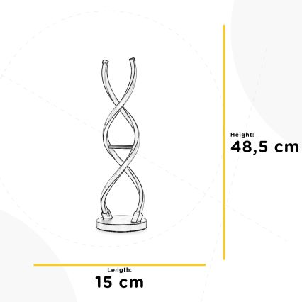 ONLI - LED-Tischleuchte DNA LED/12W/230V 4000K 48,5 cm silbern