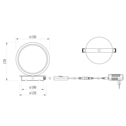 ONLI - LED-Tischleuchte NOELIA LED/4W/230V 17 cm goldfarben