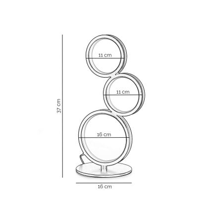 ONLI - LED Tischleuchte RINGS LED/17W/230V 4000K schwarz