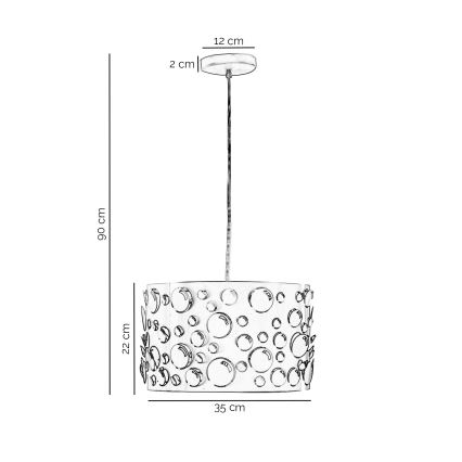 ONLI - Pendelleuchte an Kabel BOLLICINE 1xE27/15W/230V weiß