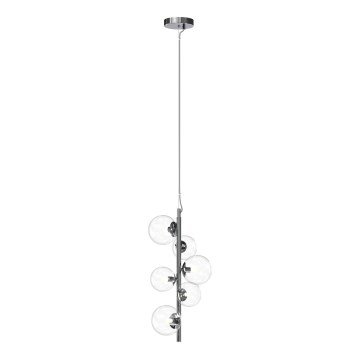 ONLI - Pendelleuchte an Stahlseil KIMBERLY 6xG9/6W/230V glänzender Chrom