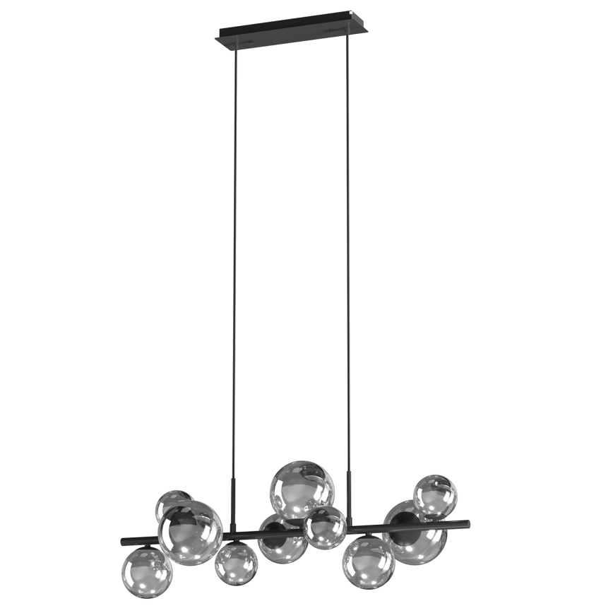 ONLI - Pendelleuchte mit Kabel PALOMA 10xG9/3W/230V schwarz/rauchfarben