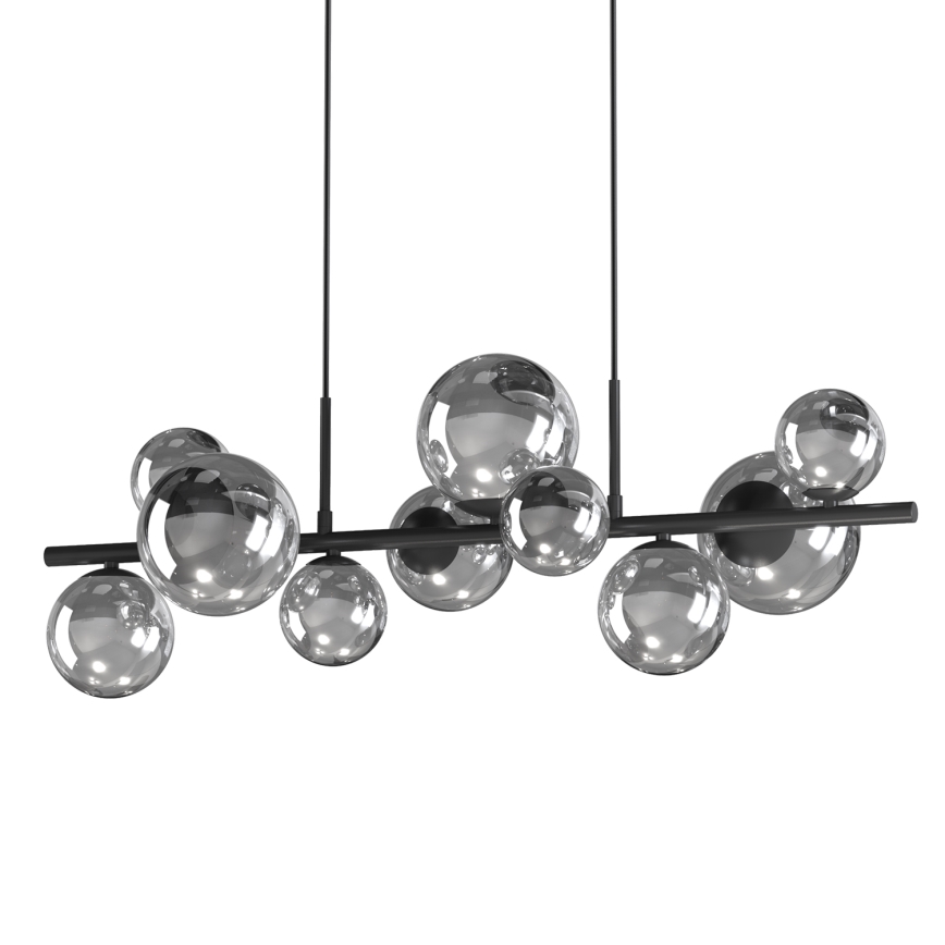 ONLI - Pendelleuchte mit Kabel PALOMA 10xG9/3W/230V schwarz/rauchfarben