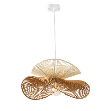 ONLI - Pendelleuchte mit Kabel RINGO 1xE27/15W/230V Raffia