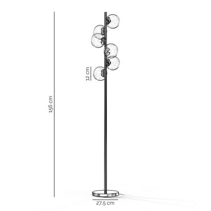 ONLI - Stehleuchte KIMBERLY 6xG9/6W/230V glänzendes Chrom