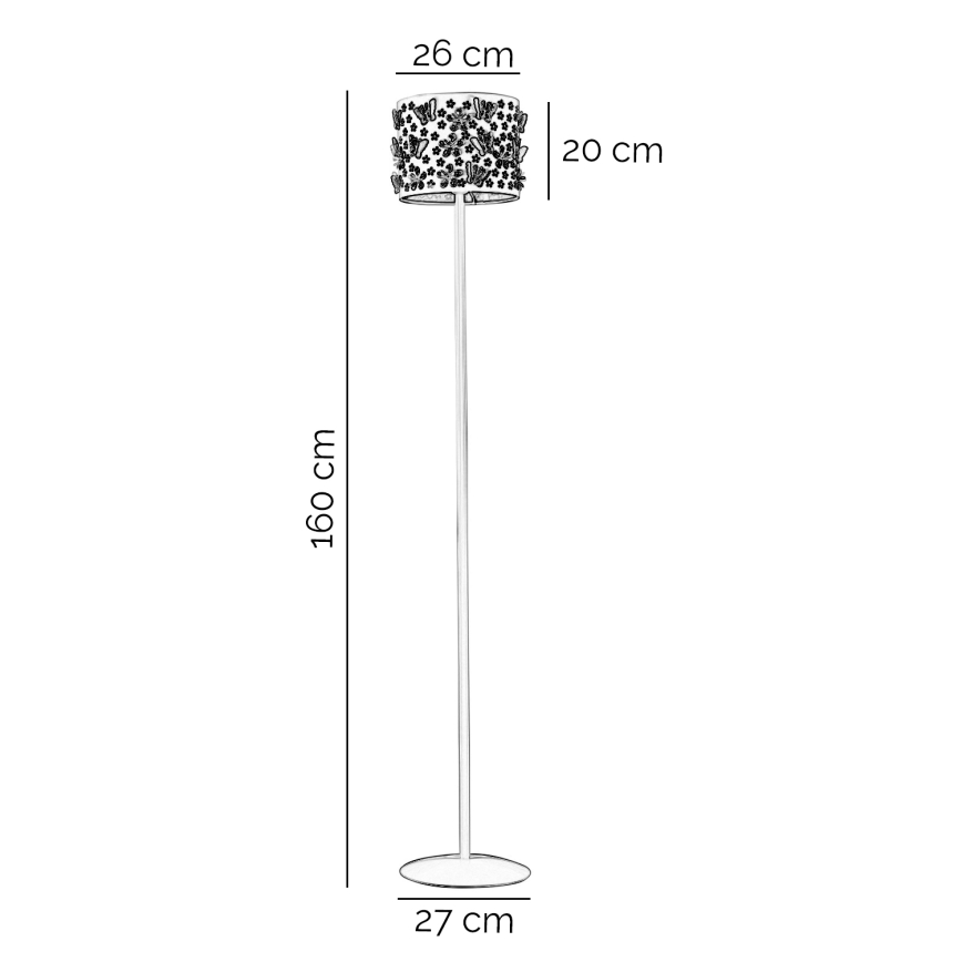 ONLI - Stehleuchte TITILLA 1xE27/22W/230V violett/weiß