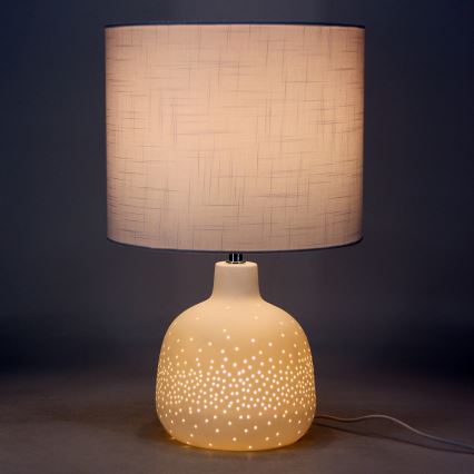 ONLI - Tischlampe ELUMA 2xE27/15W/230V 48 cm weiß