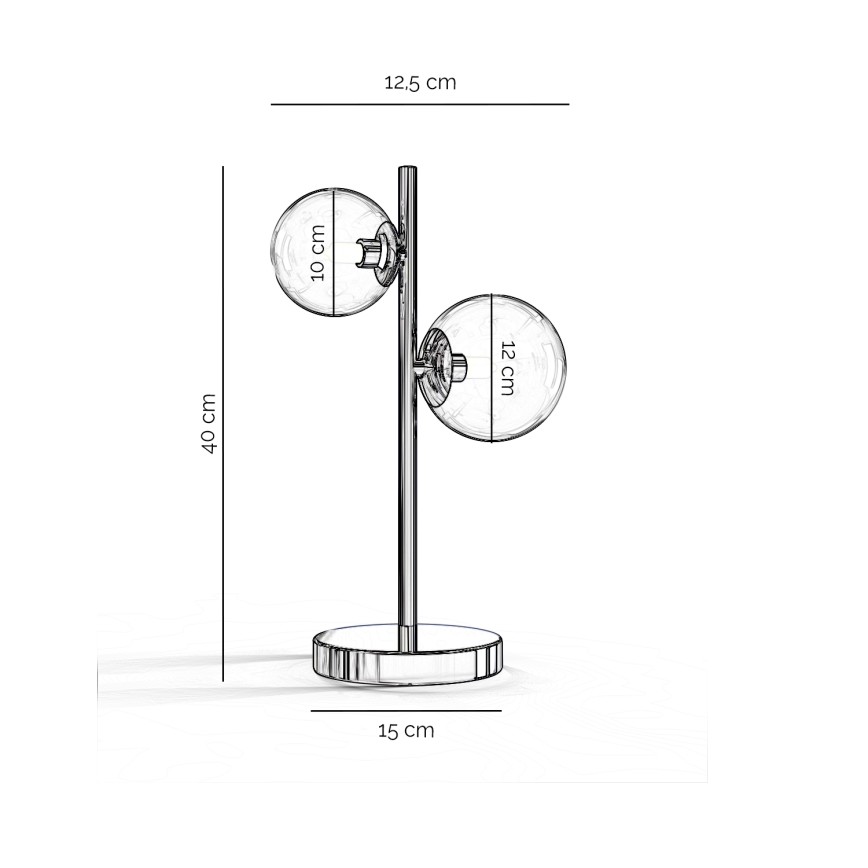 ONLI - Tischlampe KIMBERLY 2xG9/6W/230V glänzender Chrom