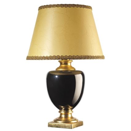 ONLI - Tischlampe MOZART 1xE27/22W/230V schwarz/gold 75 cm