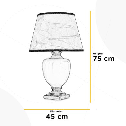 ONLI - Tischlampe MOZART 1xE27/22W/230V schwarz/gold 75 cm