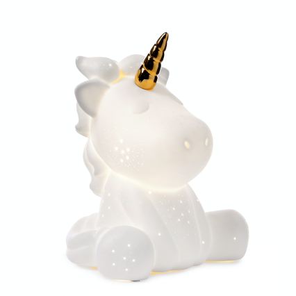ONLI - Tischlampe PORCELLANA 1xE14/6W/230V 23,5 cm Einhorn