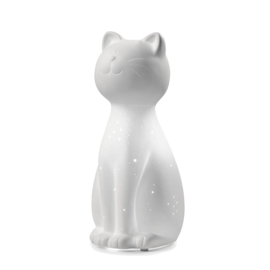 ONLI - Tischlampe PORCELLANA 1xE14/6W/230V 27,2 cm Katze