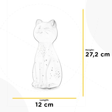ONLI - Tischlampe PORCELLANA 1xE14/6W/230V 27,2 cm Katze