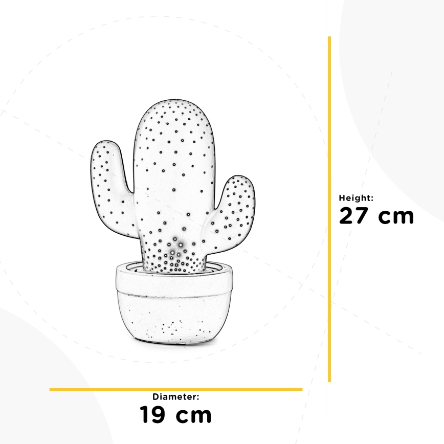 ONLI - Tischlampe PORCELLANA 1xE14/6W/230V 27 cm Kaktus