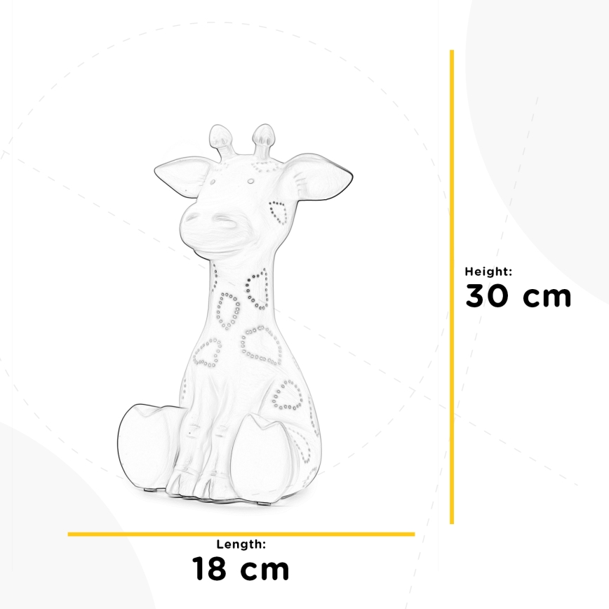 ONLI - Tischlampe PORCELLANA 1xE14/6W/230V 30 cm Giraffe