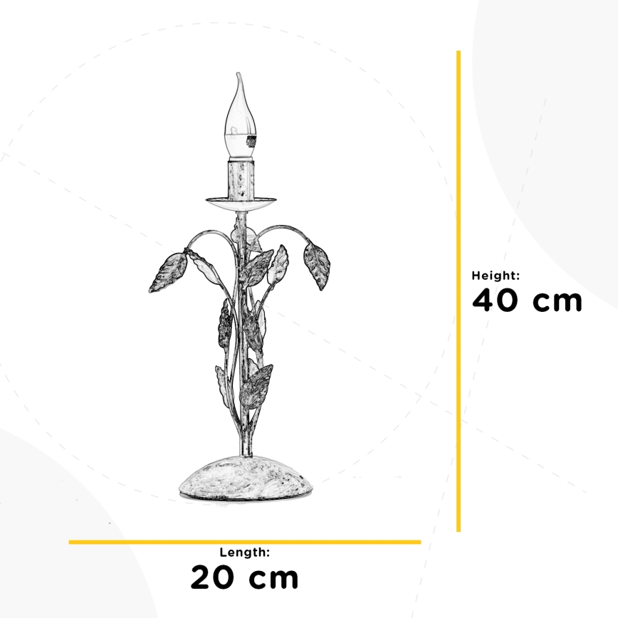 ONLI - Tischleuchte COLLANA 1xE14/6W/230V 40 cm weiß