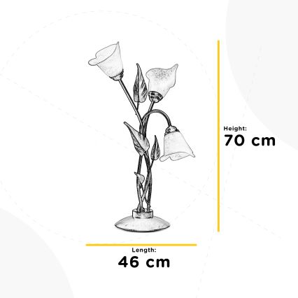 ONLI - Tischleuchte MIRANDA 3xE14/6W/230V 70 cm