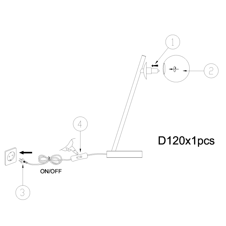 ONLI - Tischleuchte PALOMA 1xG9/10W/230V 38,5 cm golden
