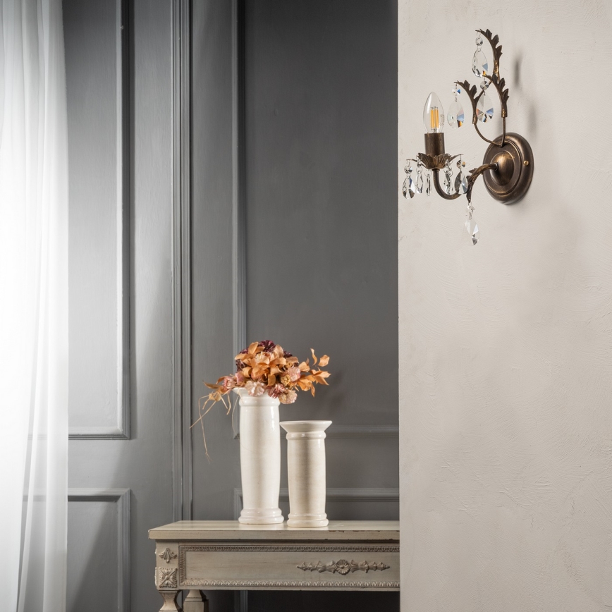 ONLI - Wandleuchte TERESA 1xE14/6W/230V Bronze