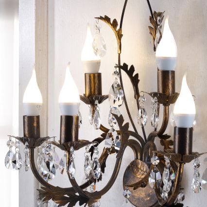 ONLI - Wandleuchte TERESA 5xE14/6W/230V Bronze