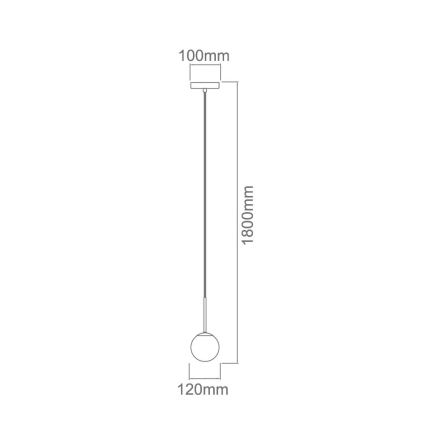 Open Design OR80049 - Badezimmer-Hängeleuchte an Kabel BAO 1xG9/8W/230V IP44 glänzender Chrom