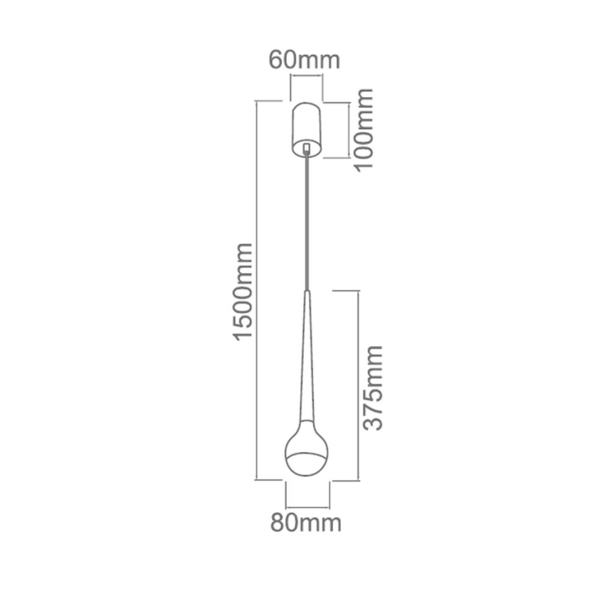 Open Design OR80247 - LED-Hängeleuchte an Kabel CAPPI LED/5W/230V schwarz