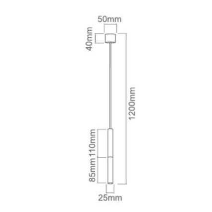 Open Design OR80810 - SLIMI Pendelleuchte mit Kabelaufhängung 1xG9/3,5W/230V schwarz/gold