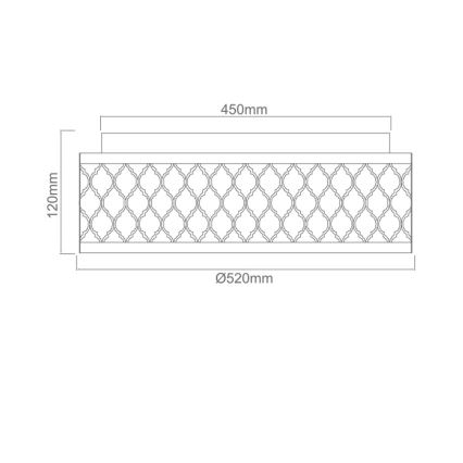 Open Design OR81008 - Deckenleuchte CAVALLI 3xE27/15W/230V, Ø 52 cm, hochglänzender Chrom