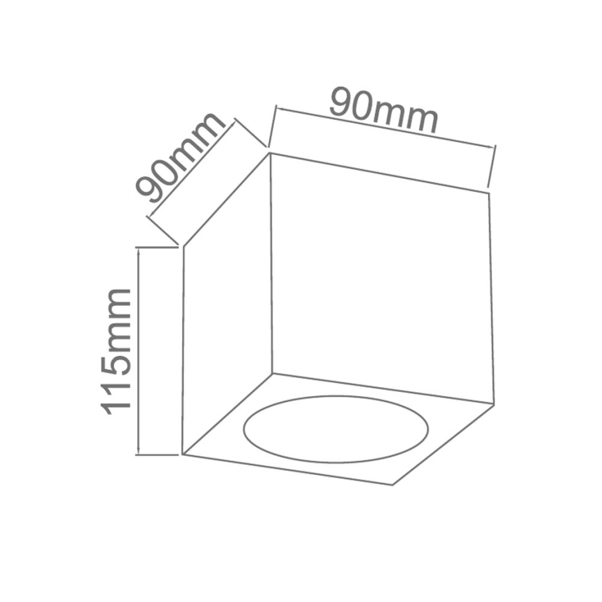 Open Design OR81046 - CUBO Spotleuchte 1xG9/8W/230V schwarz/glänzender Chrom