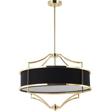Open Design OR84160 - Pendelleuchte an Stange STESSO 4xE27/15W/230V Ø 55 cm gold/schwarz