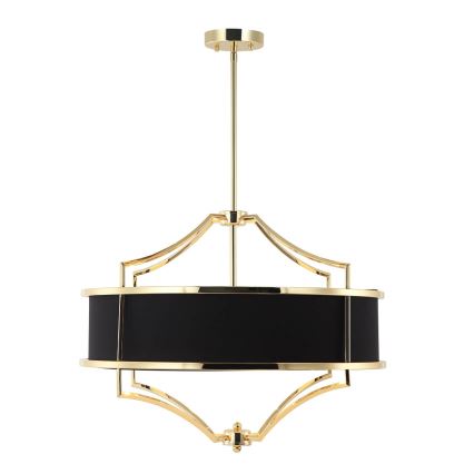 Open Design OR84160 - Pendelleuchte an Stange STESSO 4xE27/15W/230V Ø 55 cm gold/schwarz