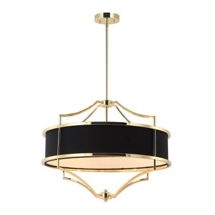 Open Design OR84160 - Pendelleuchte an Stange STESSO 4xE27/15W/230V Ø 55 cm gold/schwarz