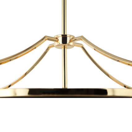 Open Design OR84160 - Pendelleuchte an Stange STESSO 4xE27/15W/230V Ø 55 cm gold/schwarz