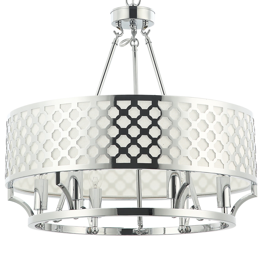 Open Design OR84375 - Kronleuchter mit Kette VERNO 6xE14/12W/230V Ø 55 cm glänzender Chrom