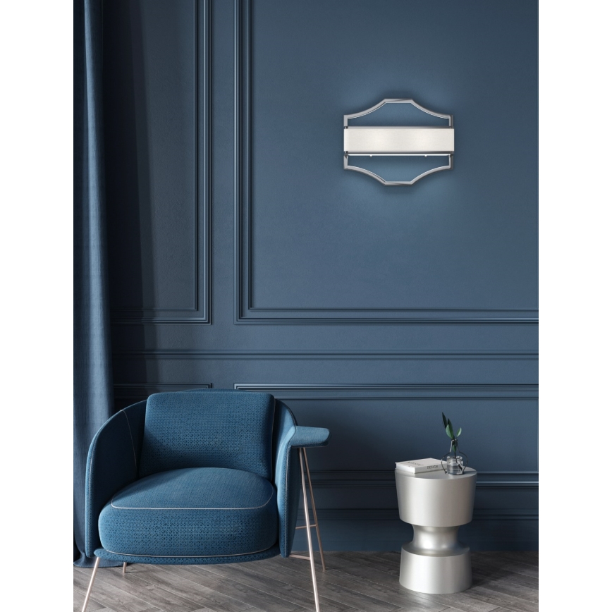 Open Design OR84504 - Wandleuchte GERDO 2xE14/12W/230V glänzender Chrom/Weiß